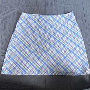 Greg Norman Collection Blue Green Asymmetrical Mini Skorts